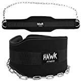 Hawk Fitness Dip Belt With Chain For Men & Women Dipping Pull Up Belt Crossfit Weight Lifting Training Gym Bodybuilding Weightlifting LIFETIME WARRANTY!