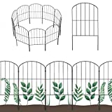 OUSHENG Decorative Garden Fence 10 Pack, Total 10ft (L) x 24in (H) Rustproof Metal Wire Fencing Border Animal Barrier, Flower Edging for Landscape Patio Yard Outdoor, Arched