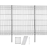 Hopesun Decorative Garden Fence Fast Installation Multi-Purpose Metal Pet Fence Kit Outdoor