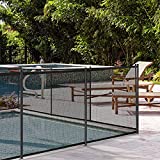 DNYKER Pool Safety Fence, 8 Pack 4 x 12 FT Black Mesh Removable Pool Gate and Fence, Easy to Install Waterproof Child Safety Fencing for Inground Pool, Garden and Yard (Hardware Included)