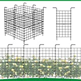 Decorative Garden Fence Outdoor 24in x 11ft Coated Metal RustProof Landscape Wrought Iron Wire Border Folding Patio Fences Flower Bed Fencing Barrier Section Panels Decor Picket Edging