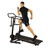 Sunny Health & Fitness Force Fitmill Manual Treadmill with 16 Levels of Magnetic Resistance, 300 LB Max Weight and Dual Flywheels - SF-T7723, Black