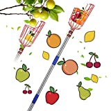 Bird Twig Apple Picker Pole with Basket-8ft Adjustable Fruit Picker Tool for Picking Apple,Fig,Cherry,Citrus,Mango,Avocado-Professional Stainless Steel Fruit Picker Pole