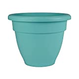 8' Round Plastic Caribbean Planter - The HC Companies 8.25'x8.25'x6.75' in Dusty Teal Color