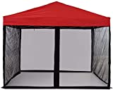 Mosquito Net for Outdoor Patio and Garden, Screen House for Camping and Deck , Outdoor Gazebo Screenroom , Zippered Mesh Sidewalls for 10x 10' Gazebo and Tent (Screen House in Black)