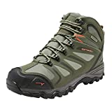 NORTIV 8 Men's 160448_M Olive Green Black Orange Ankle High Waterproof Hiking Boots Outdoor Lightweight Shoes Trekking Trails Size 9 M US