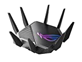 ASUS ROG Rapture WiFi 6E Gaming Router (GT-AXE11000) - Tri-Band 10 Gigabit Wireless Router, World's First 6Ghz Band for Wider Channels & Higher Capacity, 1.8GHz Quad-Core CPU, 2.5G Port, AURA RGB