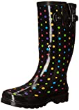 Western Chief Women's Waterproof Printed Tall Rain Boots, Ditsy Dots, 8…