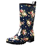 HISEA Women's Rain Boots Waterproof Garden Boot Mid Calf