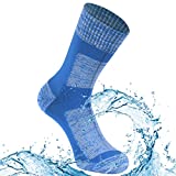Agdkuvfhd Waterproof Neoprene Socks for Men Women, Breathable Seamless Anti Blister Neoprene Socks for Hiking in Water & Rainy Muddy Road 1 Pair (Blue, Small)