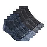 Weatherproof mens 6 Pack Low Cut Hiking Socks, Gray/Blue, 10 13 US
