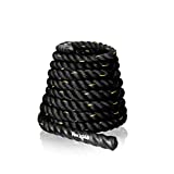 Yes4All Battle Rope 1.5/2 Inch Diameter Poly Dacron 30, 40, 50 Ft Length Workout Rope (1.5in - 30ft)
