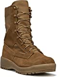 Belleville C300 ST 8” Army OCP ACU Hot Weather Steel Toe Combat Boots For Men - Coyote Brown Cattlehide Leather Boots Safety Rated For Electrical Hazards (EH), Coyote - 10 R
