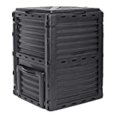 Garden Compost Bin 80 Gallon Large Outdoor Composter with Lid Courtyard Kitchen Waste Compost Bucket, Create Fertile Soil with Easy Assembly