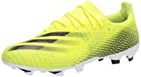 adidas Men's X GHOSTED.3 Soccer Shoe, Solar Yellow/Black/Team Royal Blue(Firm Ground), 9