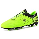 DREAM PAIRS 160859 Men's Sport Flexible Athletic Lace Up Light Weight Outdoor Cleats Football Soccer Shoes Neongreen Black Size 9