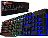 Gaming Keyboard RGB USB Wired Rainbow Keyboards Designed for PC Gamers, PS4, PS5, Laptop, Xbox, Nintendo Switch, Orzly - RX-250 Hornet Edition (Black) Brand: Orzly
