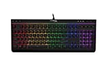 HyperX Alloy Core RGB – Membrane Gaming Keyboard, Comfortable Quiet Silent Keys with RGB LED Lighting Effects, Spill Resistant, Dedicated Media Keys, Compatible with Windows 10/8.1/8/7 – Black