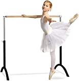 KLAR FIT Klarfit Barre Lerina Ballet Barre - Portable, Free Standing, Lightweight, 43 x 44 Inches, Perfect for Dance and Fitness Training at Home and Studio: 1.5-inch Ø, Height Adjustable, Steel