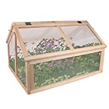 BIGTREE Wooden Cold Frame Raised Planter Greenhouse Bed Durable Sturdy Heavy Duty Contemporary Versatile Foldable for Home Decor Indoor Outdoor Patio Balcony Garden Backyard Farmhouse Flower (Style 1)