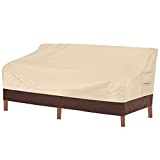 Vailge Heavy Duty Patio Sofa Cover, 100% Waterproof 3-Seater Outdoor Sofa Cover,Lawn Patio Furniture Covers with Air Vent and Handle,85' Wx 37' Dx 35' H,Beige&Brown