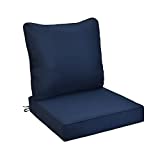 AAAAAcessories Outdoor Deep Seat Cushions for Patio Furniture, Water-Resistant Replacement Patio Chair Cushions 24 x 24 x 5 inch, Navy Blue