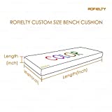 ROFIELTY Custom Size Bench Cushion Patio Bench Seating Cushion Indoor Bench Cushion Outdoor/Indoor Bench/Swing Cushion Porch Swing Cushion Bench Pads