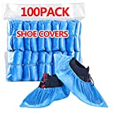 HUADYMEET Shoe Covers Disposable Large Shoe Covers Non Slip Waterproof Shoes Protectors Covers Durable Boot&Shoes Covers for Indoors,One Size Fits All, 100 Pack(50 Pairs),300g/Bag,Blue
