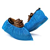 Fuxury Shoe Covers Disposable 100 Pack(50 Pairs) Disposable Shoe Boot Covers Waterproof Non Slip Shoes Protectors Covers Durable Boot&Shoes Covers,One Size Fits All,Blue
