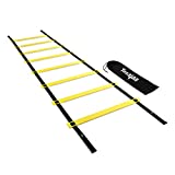 Yes4All Agility Ladder Speed Training Equipment - Speed Ladder for Kids and Adults with Carry Bag - 8 Rungs Yellow