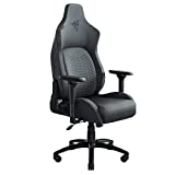 Razer Iskur Fabric Gaming Chair: Ergonomic Lumbar Support System - Ultra-Soft, Spill-Resistant Fabric Foam Cushions - 4D Armrests - Engineered to Carry - Foam Head Cushion - Dark Gray