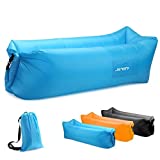 JSVER Inflatable Lounger Air Sofa with Portable Package for Travelling, Camping, Hiking, Beach Parties, Blue
