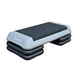 HaoKang Adjustable Aerobic Stepper w/4 Risers Health Workout step Platform for Sports & Fitness