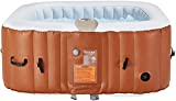 U-MAX Inflatable Hot Tub,73' x 25.6' 4-6 Person Portable SPA Blow Up Square Hot Tub with Built in Heater and Bubble Function