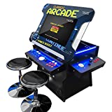 Creative Arcades Full Size Commercial Grade Cocktail Arcade Machine | 2 Player | 1162 Games | 26' LCD Lifting Screen | 3 Sided | 4 Sanwa Joysticks |Trackball | 2 Stools Included | 3 Year Warranty