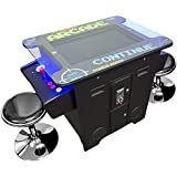 Creative Arcades Full Size Commercial Grade Cocktail Arcade Machine | 2 Player | 412 Games | 26' LCD Screen | Square Glass Top | LED | 2 Sanwa Joysticks | Trackball | 2 Stools | 3 Year Warranty