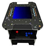Game Classics Commercial Grade Cocktail Arcade Machine 400 Electronic Games, 2 Player, 19inches LCD Screen, Sided Retro Video Table 3 Year Warranty, Black
