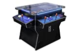 West State Gamerooms Cocktail Arcade Machine – Lift UP Arcade Game Cabinet – Pre-Assembled 2 Player 3000 Retro Video Gams Table with 26-Inch LCD Screen Track Ball and 2 Chrome Bar Stools