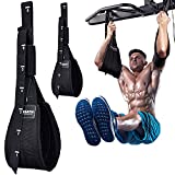 PACEARTH Adjustable Hanging AB Straps with 7mm Padded Grips, AB Straps Hanging Abdominal Slings for Pullup Bar, Hanging Leg Raise Straps for Pull Up Bar - 2Pack