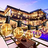 100FT Outdoor String Lights YILINM G40 Globe String Lights with 50 Waterproof Shatterproof LED Bulbs(2 Spare), Connectable Patio Lights for Outside Backyard Garden Porch Christmas Party