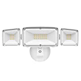 Amico 3500LM LED Security Light, 30W Bright Outdoor Flood Light, 5000K Daylight White, IP65 Waterproof with 3 Adjustable Heads for Garage, Backyard, Patio, Garden, Porch&Stair