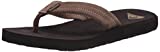 Quiksilver Men's Carver Suede 3 Point Flip Flop Athletic Sandal, Demitasse Solid, 11 M US