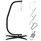 GREENSTELL Hammock Swing Stand,Hanging C-Stand with Buckle and Spring Hook, for Indoor,Outdoor,Sturdy Hanging Stand Max Load 150kg
