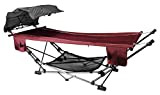 Zenithen Limited (#OC582S-BD) Portable Folding Hammock with a Retractable Canopy, Red