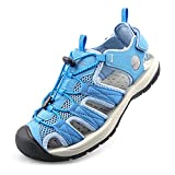 Knixmax Women's Hiking Sandals Closed Toe Athletic Sport Sandals Lightweight Walking Sandals Summer Beach Water Shoes Blue EU 39