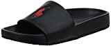 Polo Ralph Lauren Men's Cayson Slide Sandal, Black/RED PP, 10