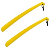 RMS 2 Pack Extra Long Handled Shoe Horn with Curved Handle and Hang Up Strap (24 inches)