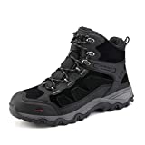 NORTIV 8 men's hiking boots outdoor medium hiking hiking boots waterproof hiking shoes JS19004M-BLACK-SZ-12