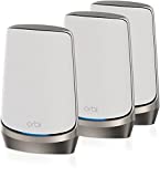 NETGEAR Orbi Quad-Band WiFi 6E Mesh System (RBKE963) – Router with 2 Satellite Extenders | Coverage up to 9,000 sq. ft, 200 Devices | AXE11000 (Up to 10.8Gbps)