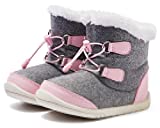 BMCiTYBM Baby Snow Boots Boys Girls Winter Infant Shoes Anti-Slip 6 9 12 18 24 Months Faux Fur Pink Size 6-12 Months Infant
